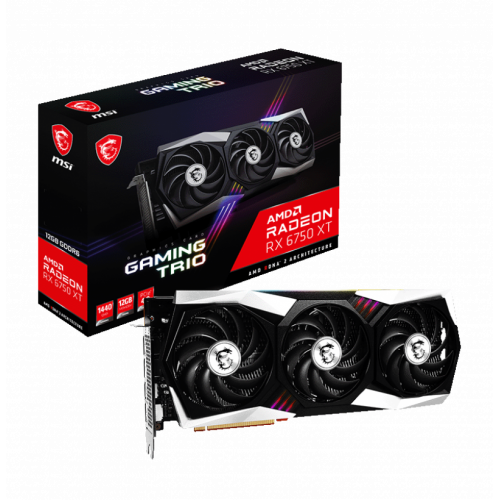 Продать Видеокарта MSI Radeon RX 6750 XT Gaming Trio 12288MB (Radeon-RX-6750-XT-GAMING-TRIO-12G) по Trade-In интернет-магазине Телемарт - Киев, Днепр, Украина фото