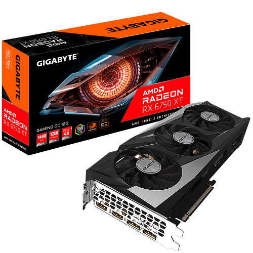 Фото Видеокарта Gigabyte Radeon RX 6750 XT Gaming OC 12288MB (GV-R675XTGAMING OC-12GD)