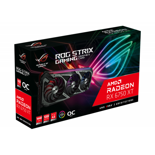 Продати Відеокарта Asus ROG Strix Radeon RX 6750 XT OC 12288MB (ROG-STRIX-RX6750XT-O12G-GAMING) за Trade-In у інтернет-магазині Телемарт - Київ, Дніпро, Україна фото