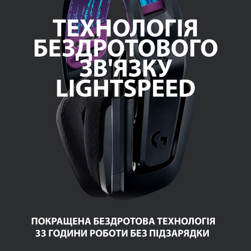 Купить Наушники Logitech G535 Lightspeed (981-000972) Black - цена в Харькове, Киеве, Днепре, Одессе
в интернет-магазине Telemart фото