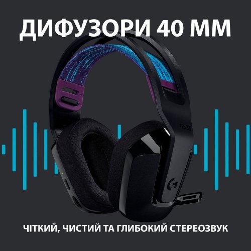 Купить Наушники Logitech G535 Lightspeed (981-000972) Black - цена в Харькове, Киеве, Днепре, Одессе
в интернет-магазине Telemart фото