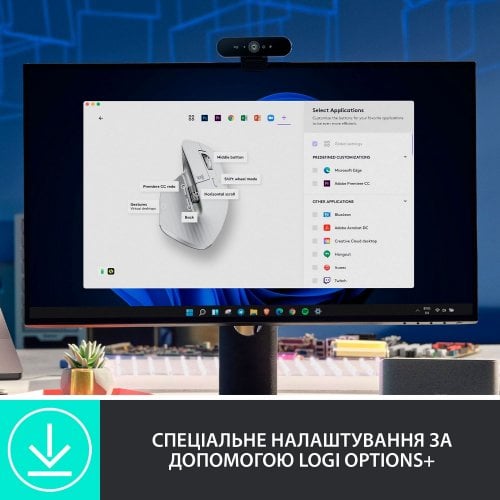 Купити Миша Logitech MX Master 3S Performance Wireless (910-006559) Graphite - ціна в Києві, Львові, Вінниці, Хмельницькому, Франківську, Україні | інтернет-магазин TELEMART.UA фото