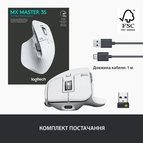 Купити Миша Logitech MX Master 3S Performance Wireless (910-006559) Graphite - ціна в Києві, Львові, Вінниці, Хмельницькому, Франківську, Україні | інтернет-магазин TELEMART.UA фото