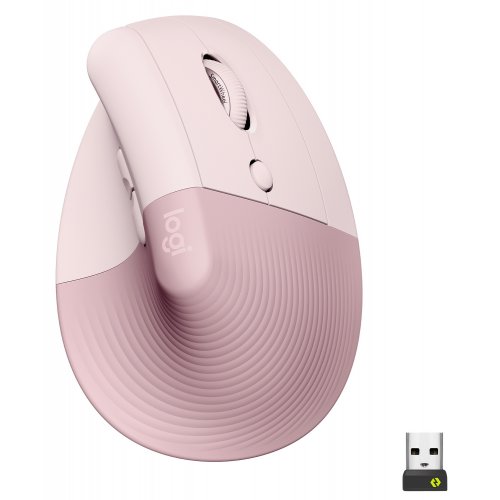 Купити Миша Logitech Lift Vertical Ergonomic (910-006478) Rose - ціна в Києві, Львові, Вінниці, Хмельницькому, Франківську, Україні | інтернет-магазин TELEMART.UA фото