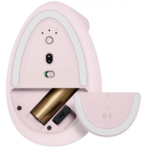 Купити Миша Logitech Lift Vertical Ergonomic (910-006478) Rose - ціна в Києві, Львові, Вінниці, Хмельницькому, Франківську, Україні | інтернет-магазин TELEMART.UA фото