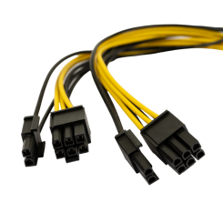 Кабель T-Cable Splitter 8 Pin to 2x8(6+2) pin 20 cm 18 awg