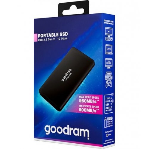 Продати SSD-диск GoodRAM HX100 3D NAND TLC 1TB USB Type-C (SSDPR-HX100-01T) за Trade-In у інтернет-магазині Телемарт - Київ, Дніпро, Україна фото