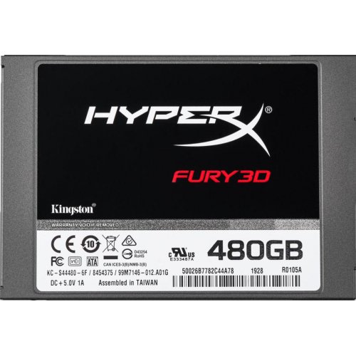 

Kingston HyperX Fury 3D TLC 480GB 2.5" (KC-S44480-6F)