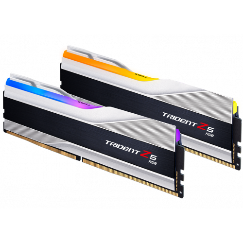 Photo RAM G.Skill DDR5 32GB (2x16GB) 6000 Mhz Trident Z5 RGB Silver (F5-6000J4040F16GX2-TZ5RS)