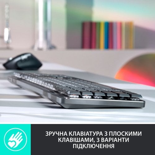 Купити Клавіатура Logitech MX Mechanical Wireless Illuminated Performance (920-010759) Graphite - ціна в Києві, Львові, Вінниці, Хмельницькому, Франківську, Україні | інтернет-магазин TELEMART.UA фото