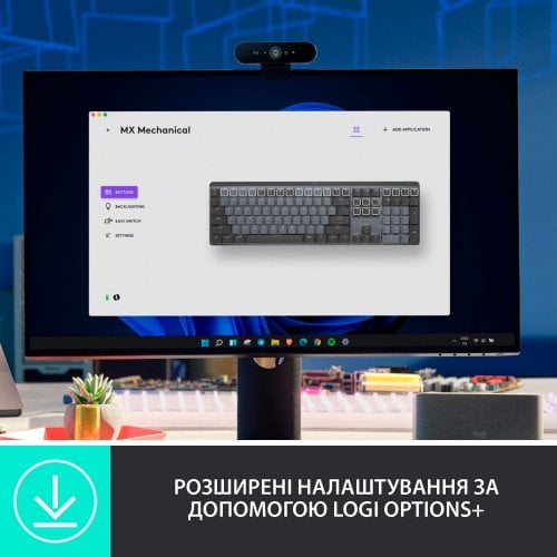 Купити Клавіатура Logitech MX Mechanical Wireless Illuminated Performance (920-010759) Graphite - ціна в Києві, Львові, Вінниці, Хмельницькому, Франківську, Україні | інтернет-магазин TELEMART.UA фото