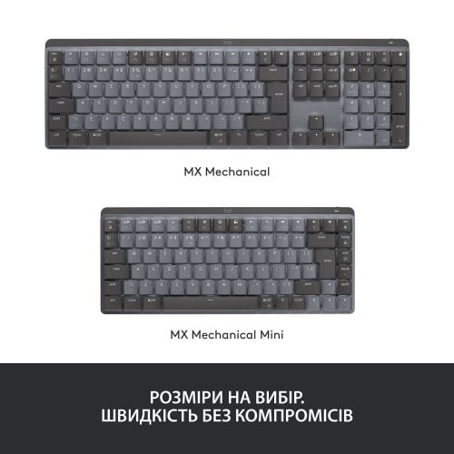 Купити Клавіатура Logitech MX Mechanical Wireless Illuminated Performance (920-010759) Graphite - ціна в Києві, Львові, Вінниці, Хмельницькому, Франківську, Україні | інтернет-магазин TELEMART.UA фото