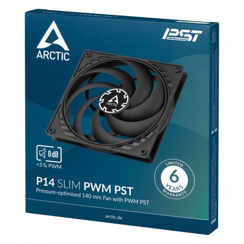 Купить Кулер для корпуса Arctic P14 Slim PWM PST (ACFAN00268A) Black с проверкой совместимости: обзор, характеристики, цена в Киеве, Днепре, Одессе, Харькове, Украине | интернет-магазин TELEMART.UA фото