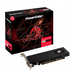 Фото Видеокарта PowerColor Radeon RX 550 Red Dragon Low Profile 4096MB (AXRX 550 4GBD5-HLE)