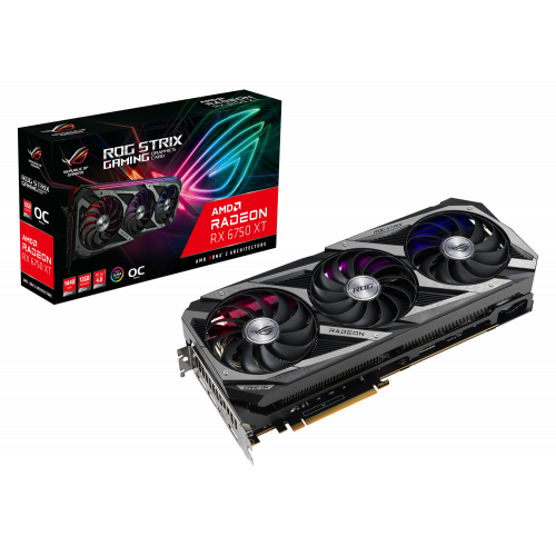 Продать Видеокарта Asus ROG Strix Radeon RX 6750 XT OC 12288MB (STRIX-RX6750XT-O12G-GAMING) по Trade-In интернет-магазине Телемарт - Киев, Днепр, Украина фото