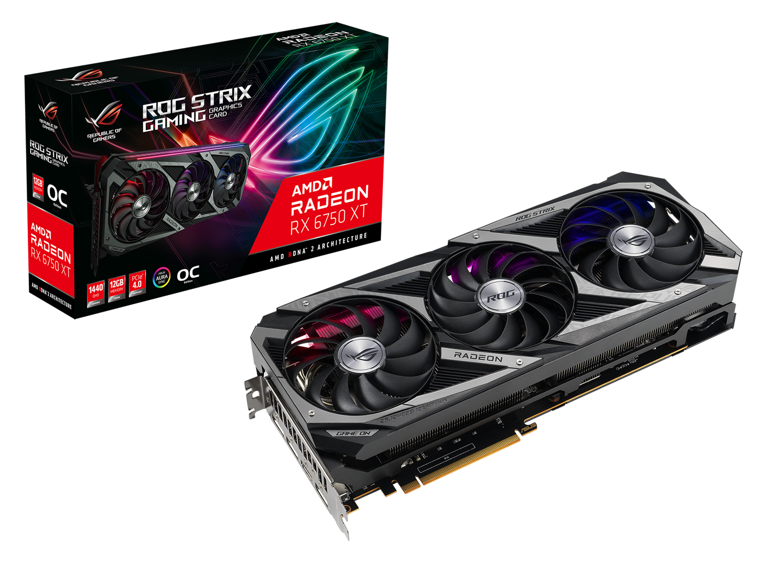 Продать Видеокарта Asus ROG Strix Radeon RX 6750 XT OC 12288MB  (STRIX-RX6750XT-O12G-GAMING) по Trade-In интернет-магазине Телемарт - Киев,  Днепр, Украина