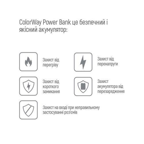 Powerbank ColorWay 10000mAh 18W (CW-PB100LPE3RD-PD) Red купити в Україні: Київ, Львів, Хмельницький, Тернопіль, Івано-Франківськ | Низька ціна, відгуки, характеристики від TELEMART фото