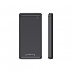 Powerbank ColorWay 10000mAh 18W Slim (CW-PB100LPG3BK-PD) Black