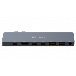 USB-хаб Canyon DS-8 USB Type-C 8 in 1 (CNS-TDS08DG) Black/Grey