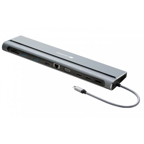 Купить USB-хаб Canyon DS-9 USB Type-C 9 in 1 (CNS-HDS09B) Star Grey - цена в Харькове, Киеве, Днепре, Одессе
в интернет-магазине Telemart фото