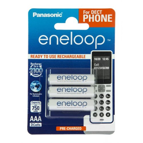 

Panasonic Eneloop AAA 750 3BP mAh NI-MH Dect (BK-4MCCE/3DE)