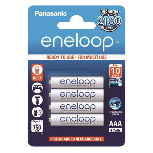 

Panasonic Eneloop AAA 750 4BP mAh NI-MH (BK-4MCCE/4BE)