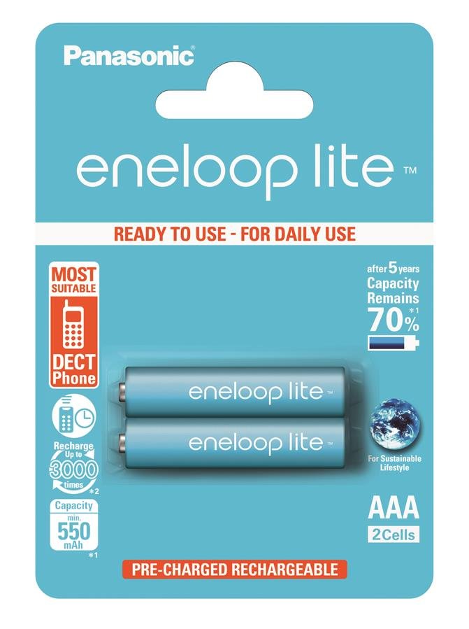 Panasonic Eneloop Lite Aaa Bp Mah Ni Mh Bk Lcce Be