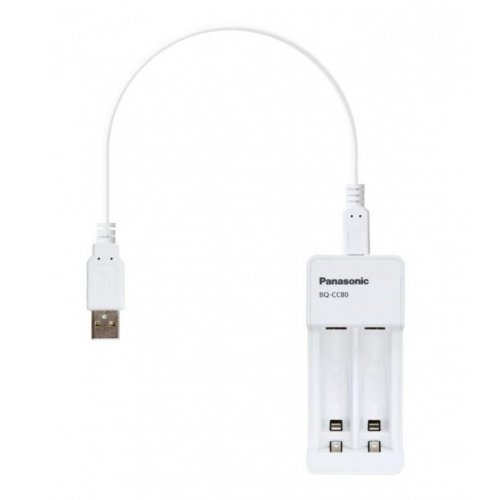 Зарядний пристрій Panasonic Compact Charger USB+ Eneloop 2AA 1900 mAh NI-MH (K-KJ80MCC20USB) купити в Україні: Київ, Львів, Хмельницький, Тернопіль, Івано-Франківськ | Низька ціна, відгуки, характеристики від TELEMART фото