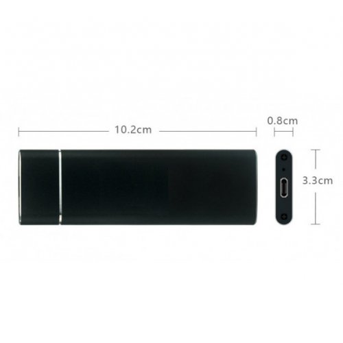 Купити Зовнішня кишеня T-Adapter M.2 - USB Type-C (S1012) Black - ціна в Києві, Львові, Вінниці, Хмельницькому, Франківську, Україні | інтернет-магазин TELEMART.UA фото