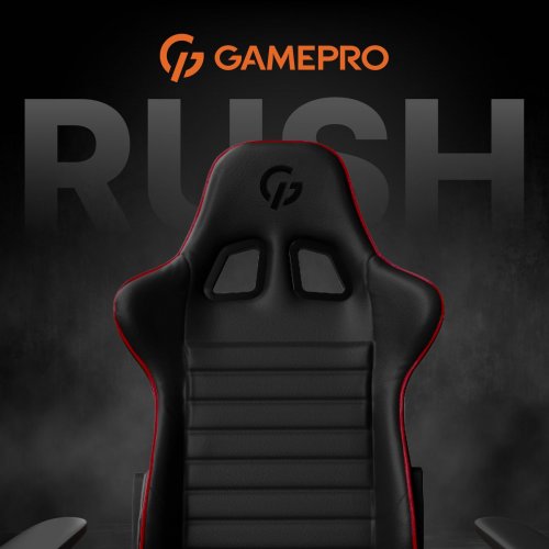 Ігрове крісло GamePro Rush (GC-575-Black-Red) Black/Red купити в Україні: Київ, Львів, Хмельницький, Тернопіль, Івано-Франківськ | Низька ціна, відгуки, характеристики від TELEMART фото