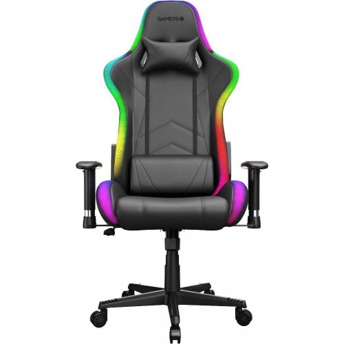 Игровое кресло GamePro Hero RGB (GC-700-Black) Black купить в Украине: Киев, Днепр, Харьков, Одесса  | Низкая цена, отзывы, характеристики от TELEMART фото
