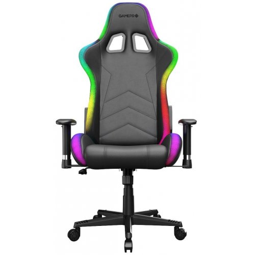 Игровое кресло GamePro Hero RGB (GC-700-Black) Black купить в Украине: Киев, Днепр, Харьков, Одесса  | Низкая цена, отзывы, характеристики от TELEMART фото