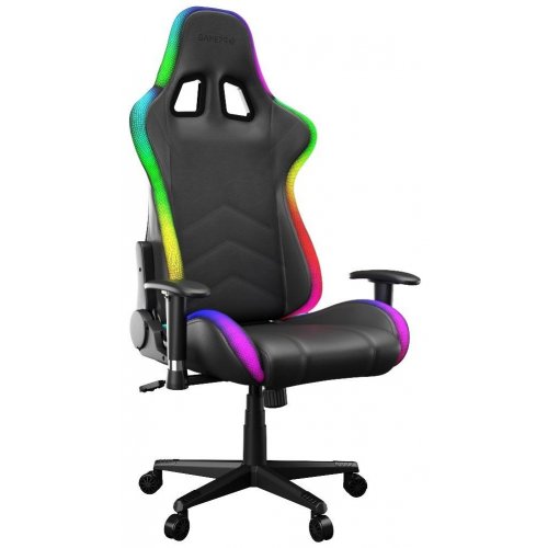 Игровое кресло GamePro Hero RGB (GC-700-Black) Black купить в Украине: Киев, Днепр, Харьков, Одесса  | Низкая цена, отзывы, характеристики от TELEMART фото