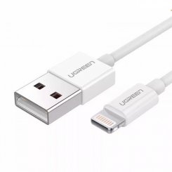 Кабель Ugreen US155 USB 2.0 to Lightning 2.4A 2m (20730) White