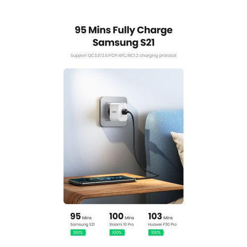 Кабель Ugreen US287 USB 2.0 to USB Type-C 3.0A (18W) 2m (60118) Black купити в Україні: Київ, Львів, Хмельницький, Тернопіль | Низька ціна, відгуки, характеристики від TELEMART фото
