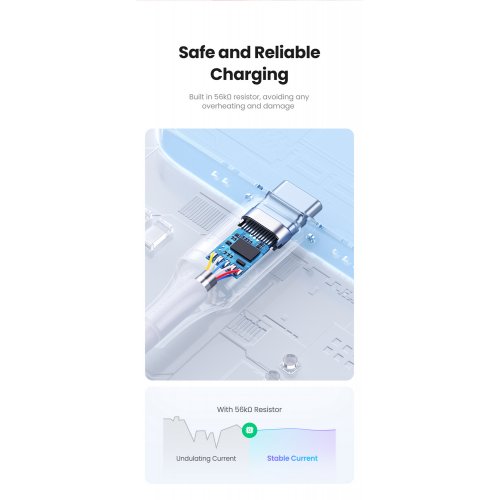 Кабель Ugreen US287 USB 2.0 to USB Type-C 3.0A (18W) 2m (60118) Black купити в Україні: Київ, Львів, Хмельницький, Тернопіль | Низька ціна, відгуки, характеристики від TELEMART фото