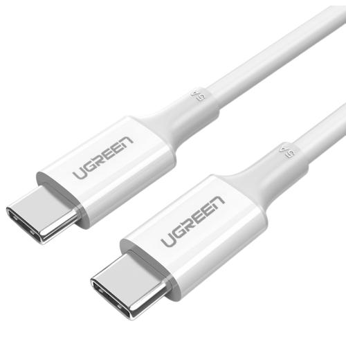 Кабель Ugreen US300 USB 2.0 Type-C to USB Type-C 5.0A (100W) 1.5m (80370) White купить в Украине | Telemart фото