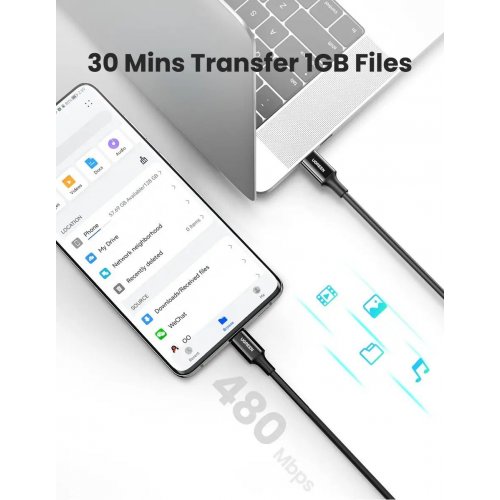 Купить Кабель Ugreen US300 USB 2.0 Type-C to USB Type-C 5.0A (100W) 2m (80372) Black - цена в Харькове, Киеве, Днепре, Одессе
в интернет-магазине Telemart фото