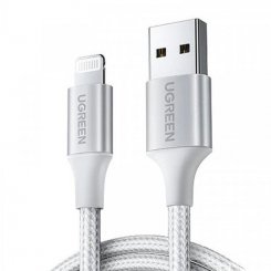 Кабель Ugreen US199 USB to Lightning 2.4A 1m (60161) Silver