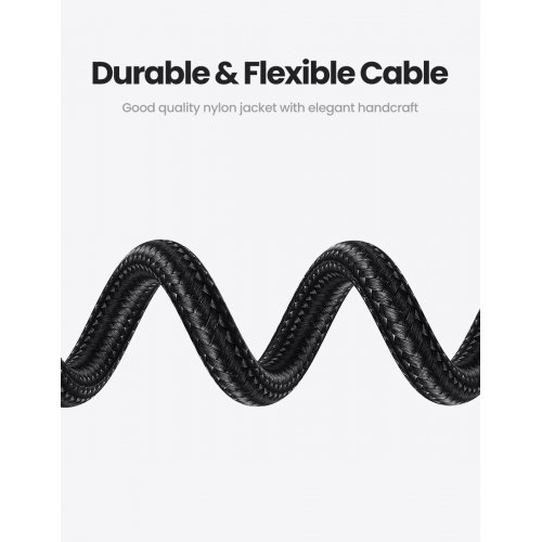 Кабель Ugreen US199 USB to Lightning 2.4A 1m (60156) Black купити в Україні: Київ, Львів, Хмельницький, Тернопіль, Івано-Франківськ | Низька ціна, відгуки, характеристики від TELEMART фото