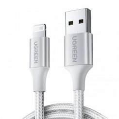 Кабель Ugreen US199 USB to Lightning 2.4A 2m (60163) Silver