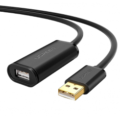 Подовжувач Ugreen US121 USB 2.0 AM-AF 10m (10321) Black