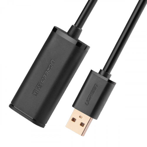 Подовжувач Ugreen US121 USB 2.0 AM-AF 10m (10321) Black купити в Україні: Київ, Львів, Хмельницький, Тернопіль, Івано-Франківськ | Низька ціна, відгуки, характеристики від TELEMART фото