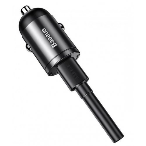 Автомобильное зарядное устройство Baseus Tiny Star Mini PPS 30W Type-C + USB Type-C to Lightning (TZVCHX-0G) Black купити в Україні: Київ, Львів, Хмельницький, Тернопіль, Івано-Франківськ | Низька ціна, відгуки, характеристики від TELEMART фото
