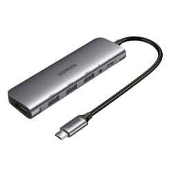 USB-хаб UGreen USB Type-C 6 in 1 (80132) Gray