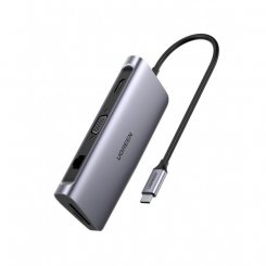 USB-хаб Ugreen CM179 USB Type-C 9 in 1 (40873) Gray