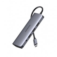 USB-хаб Ugreen CM179 USB Type-C 10 in 1 (80133) Gray