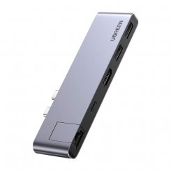 USB-хаб UGreen USB Type-C 6 in 1 (50984) Gray