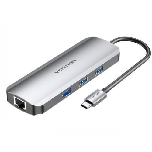 Купить USB-хаб Vention USB Type-C 8 in 1 (TOKHB) Silver - цена в Харькове, Киеве, Днепре, Одессе
в интернет-магазине Telemart фото