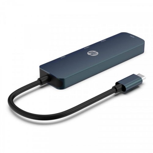 Купити USB-хаб HP USB Type-C 5 in 1 (DHC-CT203) Blue - ціна в Києві, Львові, Вінниці, Хмельницькому, Франківську, Україні | інтернет-магазин TELEMART.UA фото